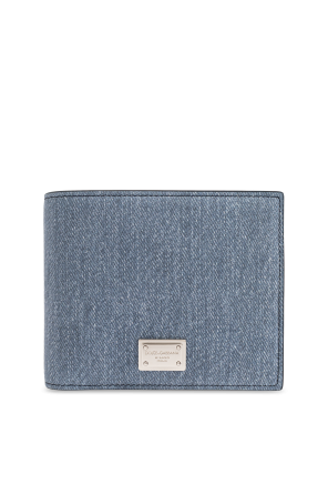 Leather wallet with applique