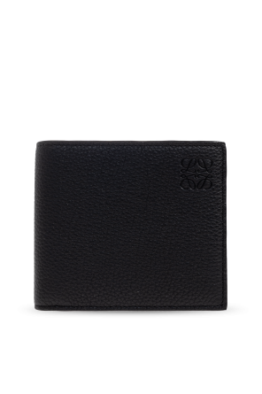 Leather wallet with logo