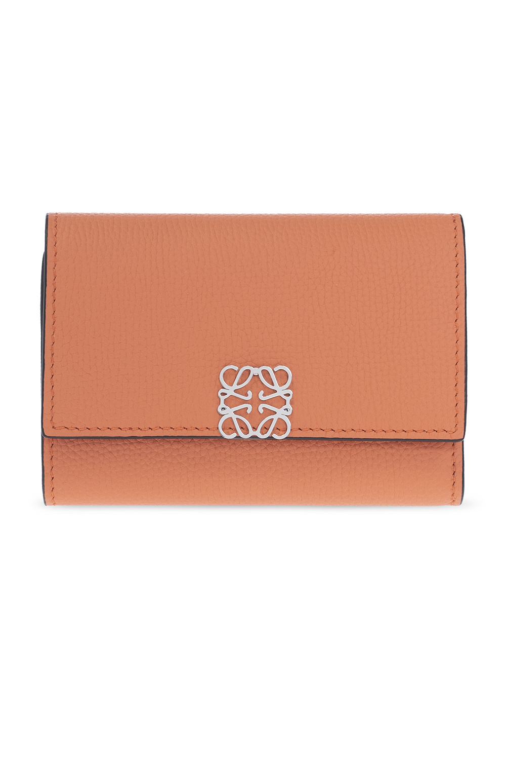 Loewe keyring with leather strap loewe accessories orange tan