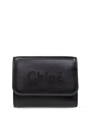 Leather wallet with logo