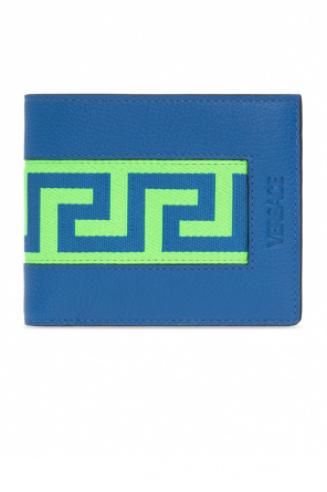 Skórzany portfel z logo od Versace