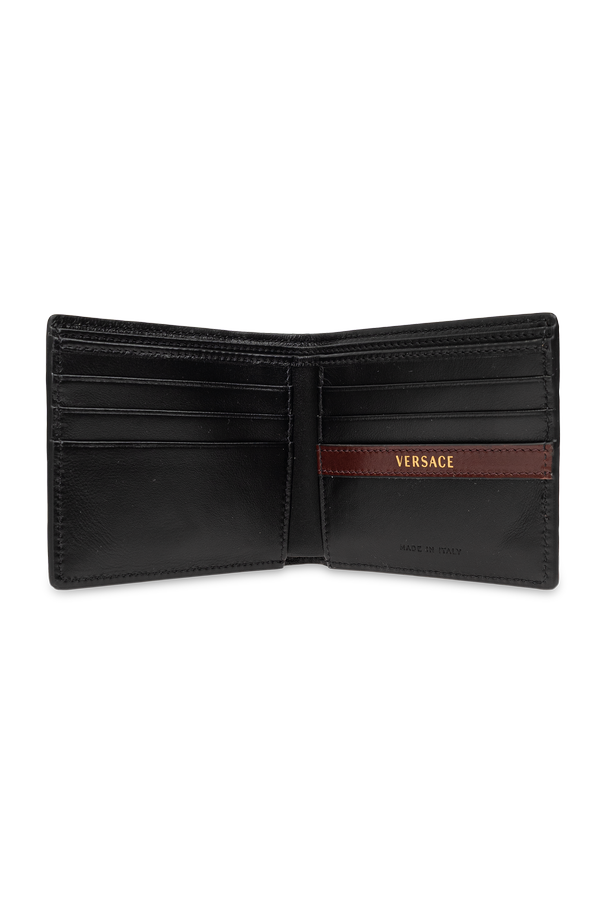 Versace Cartera de cuero con cabeza de «Medusa»