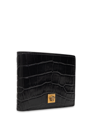 Versace Cartera de cuero con cabeza de «Medusa»