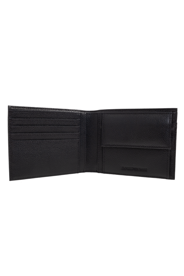 Emporio Armani Lederne Geldbörse mit Logo