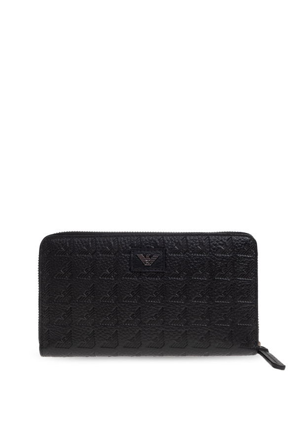 Leather wallet with monogram od Emporio Armani