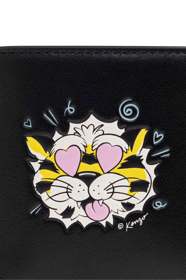 Kenzo Cartera de piel plegable