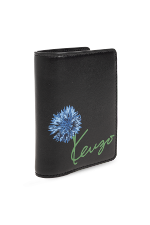 Kenzo Leather card holder with logo