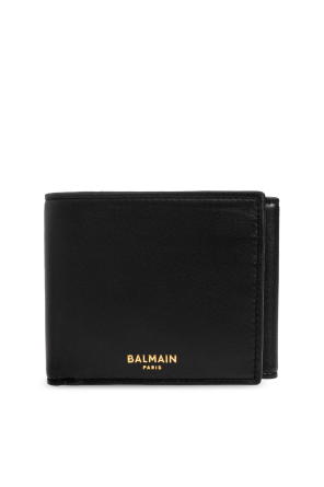 Cartera de cuero con logo