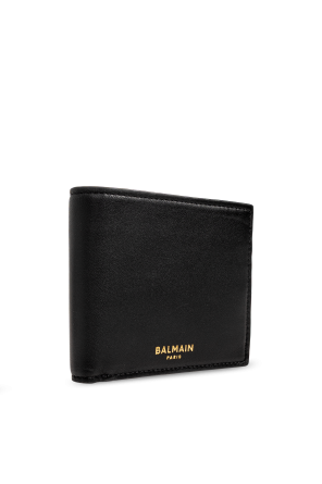 Balmain Skórzany portfel z logo