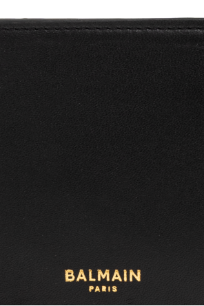 Balmain Skórzany portfel z logo