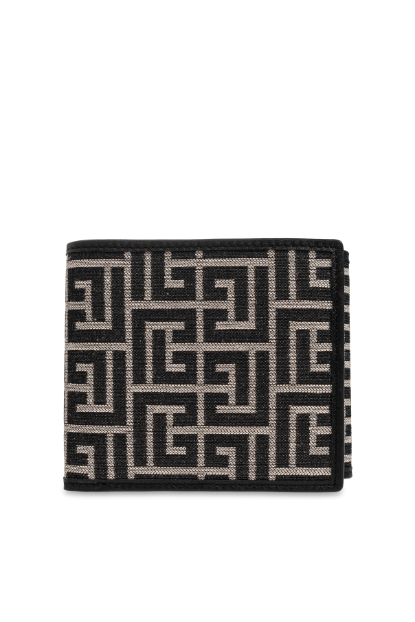 Leather wallet with logo od Balmain