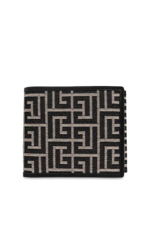 Cartera de cuero con logo