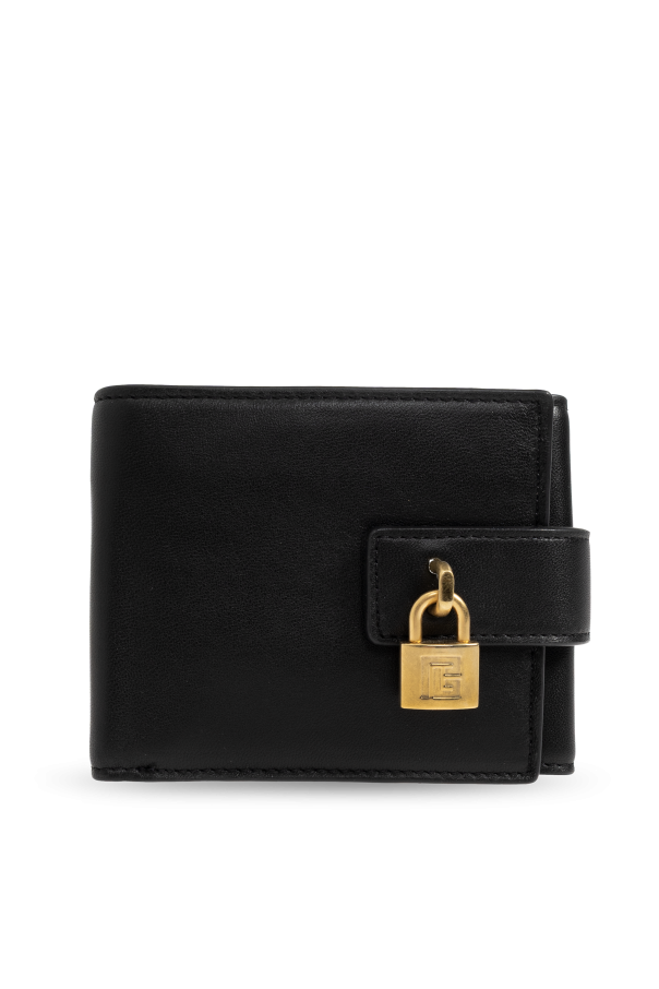 Leather wallet with logo od Balmain