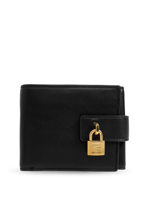 Leather wallet with logo