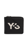 Y-3 Leather wallet with printed logo