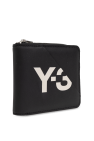 Y-3 Leather wallet with printed logo