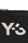 Y-3 Leather wallet with printed logo