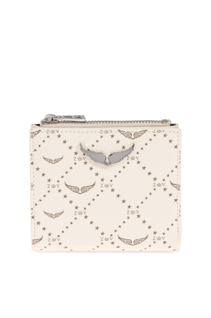 Wallet with an application in the shape of the logo