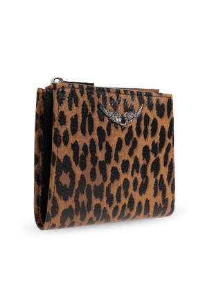 Zadig & Voltaire Cartera de cuero con aplicación de logo