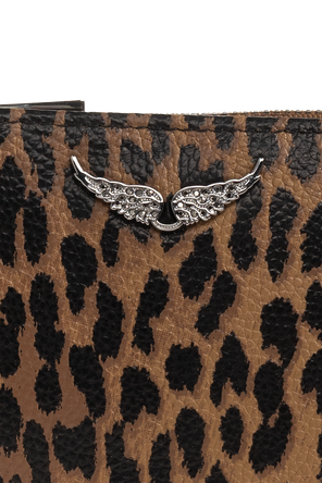 Zadig & Voltaire Cartera de cuero con aplicación de logo