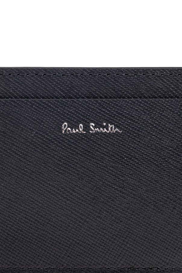 Paul Smith Estuche de cuero para tarjetas con estampado