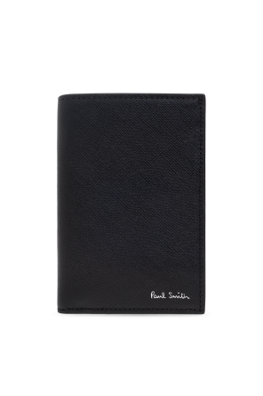 Cartera de cuero con logo