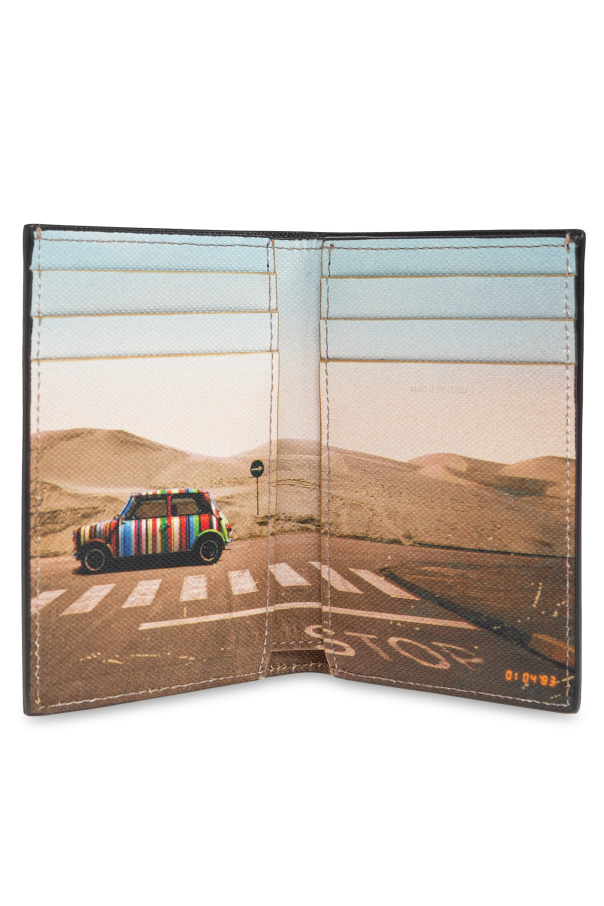 Paul Smith Carteira de couro com estampado colorido