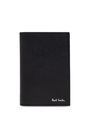 Leather wallet with colorful print