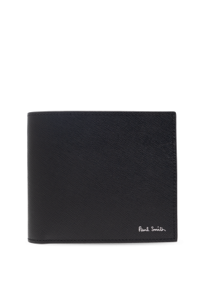 Leather wallet with logo