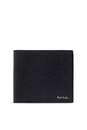 Leather wallet with logo