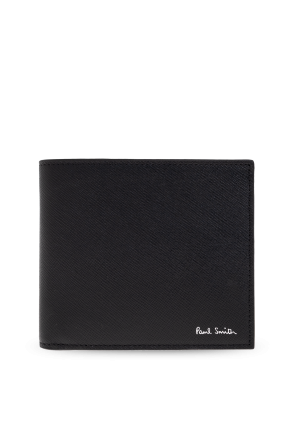Leather wallet with logo