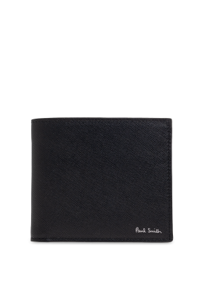 Leather wallet with logo