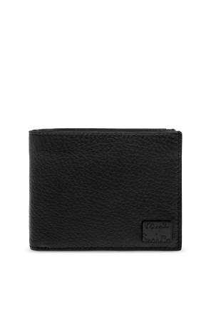 Cartera de cuero con apliqué
