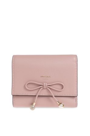 Leather wallet with logo