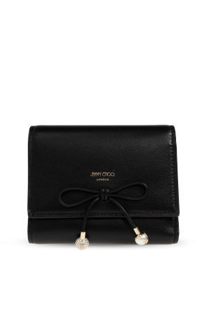 Leather wallet with logo