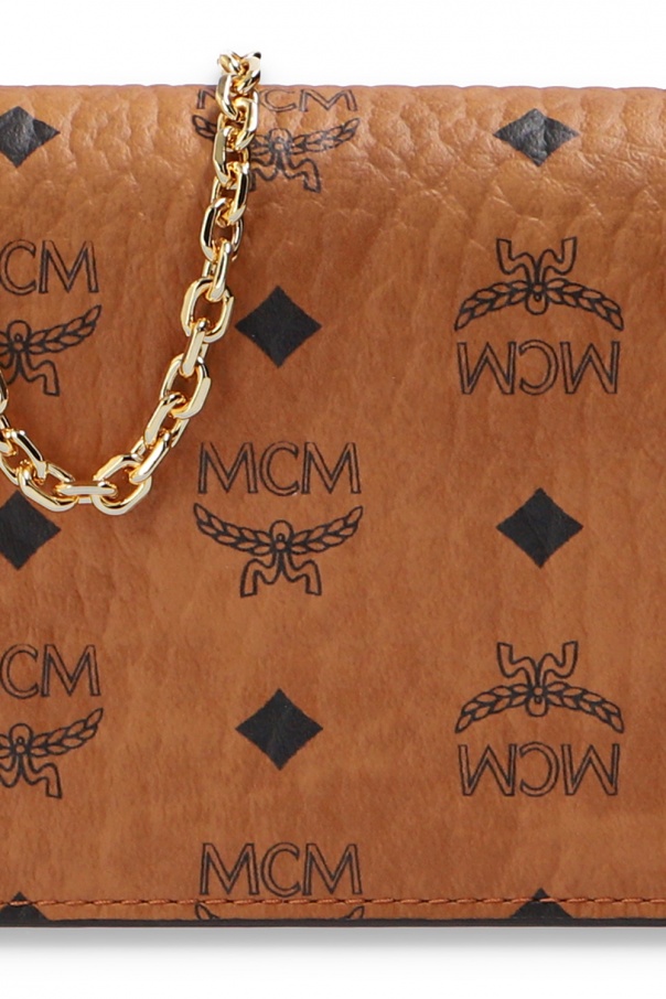 MCM MILLIE VI MEDIUM FLAP CROSSBODY WITH CHAIN - COGNAC