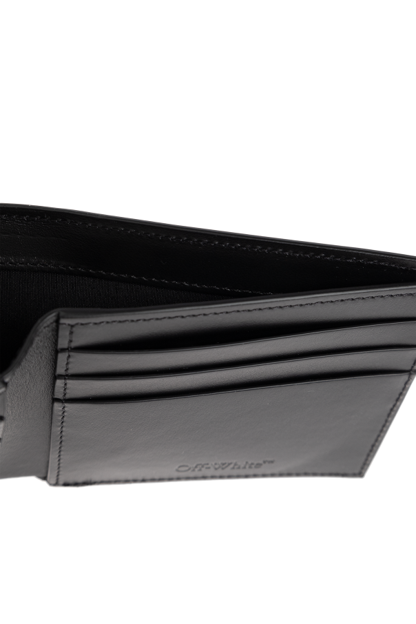 Off-White Cartera plegable de cuero