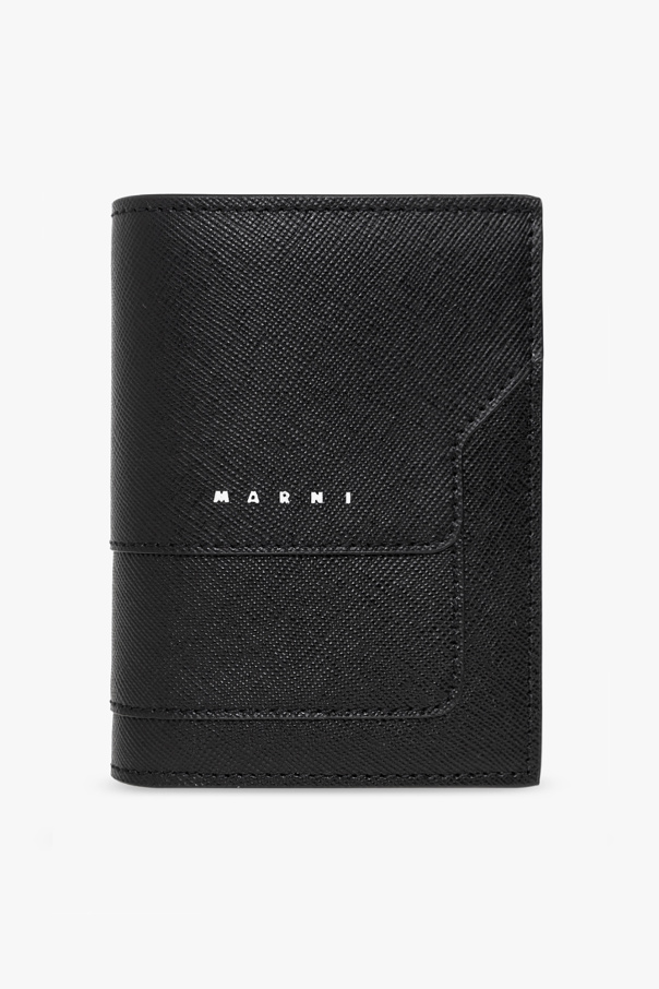 AMI Logo Leather Wallet in Black for Men Mens Accessories Wallets and cardholders 