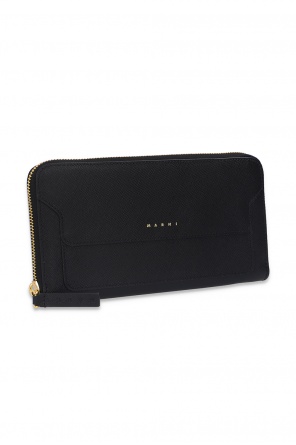 marni Flatform-Sneakers Leather wallet with logo