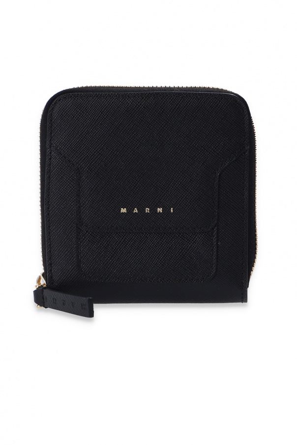 Marni Marni flip-lid leather cardholder