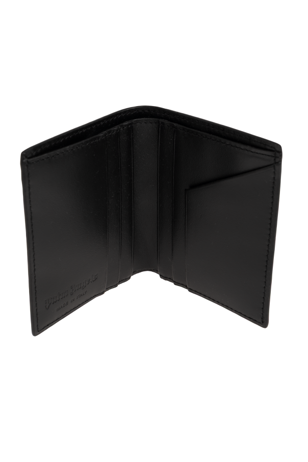 Palm Angels Leather cardholder with logo