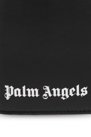 Palm Angels Leather cardholder with logo