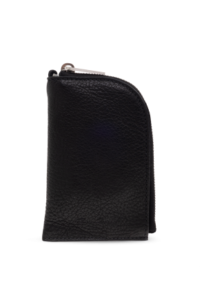 Leather wallet with keychain