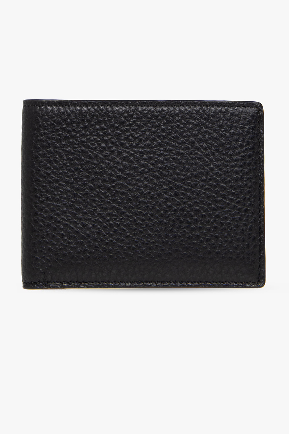 Salvatore Ferragamo Men's Black Logo Decorated 100% Leather Bifold Wallet