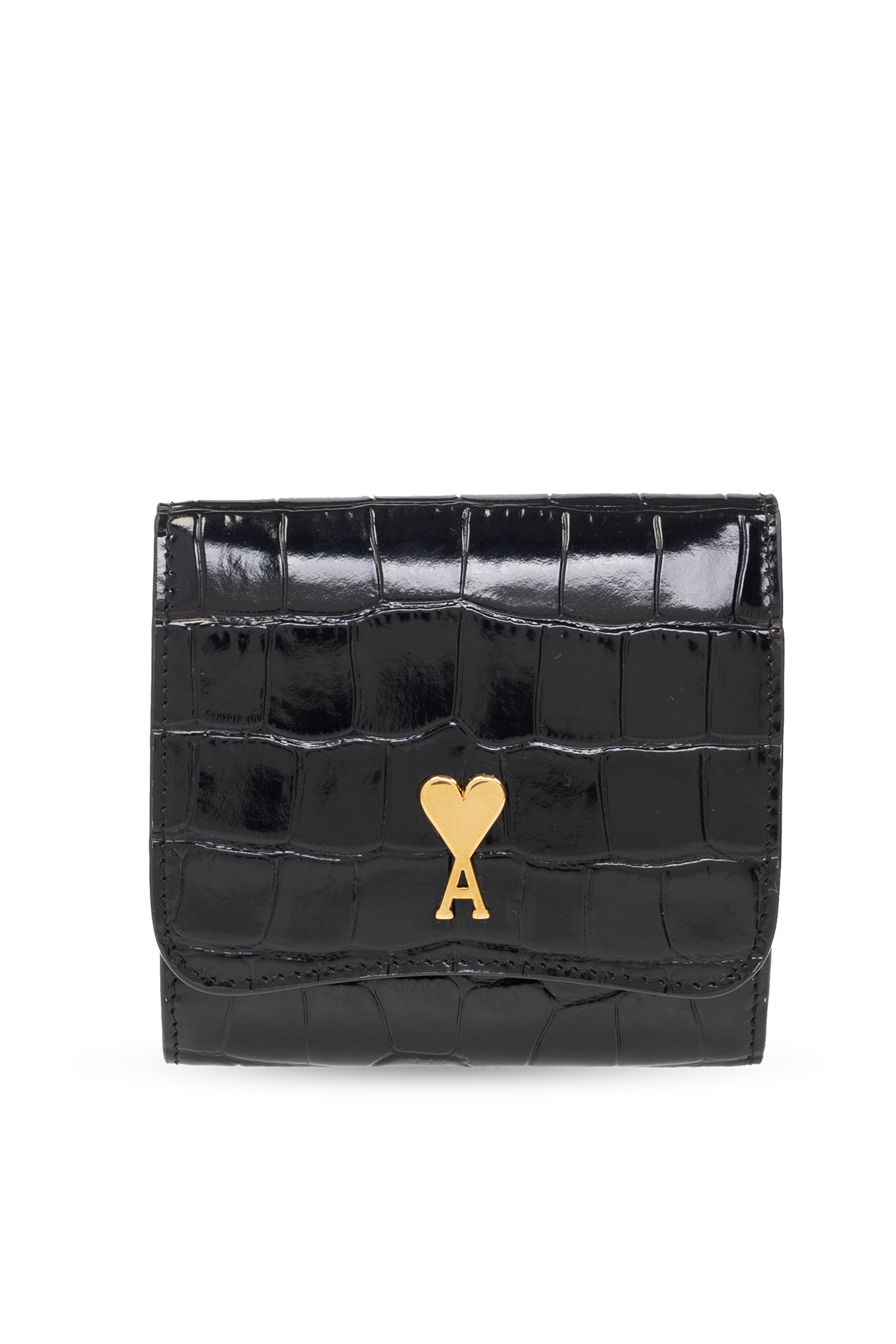 Ami Alexandre Mattiussi Leather wallet with logo