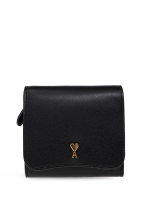 Leather wallet with logo