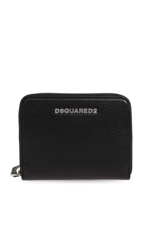 Leather wallet with logo