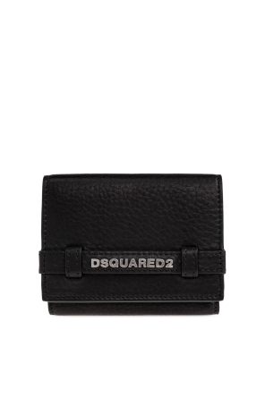 Leather wallet with logo
