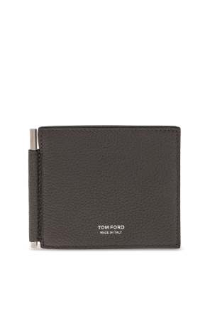 Cartera de cuero con clip para billetes