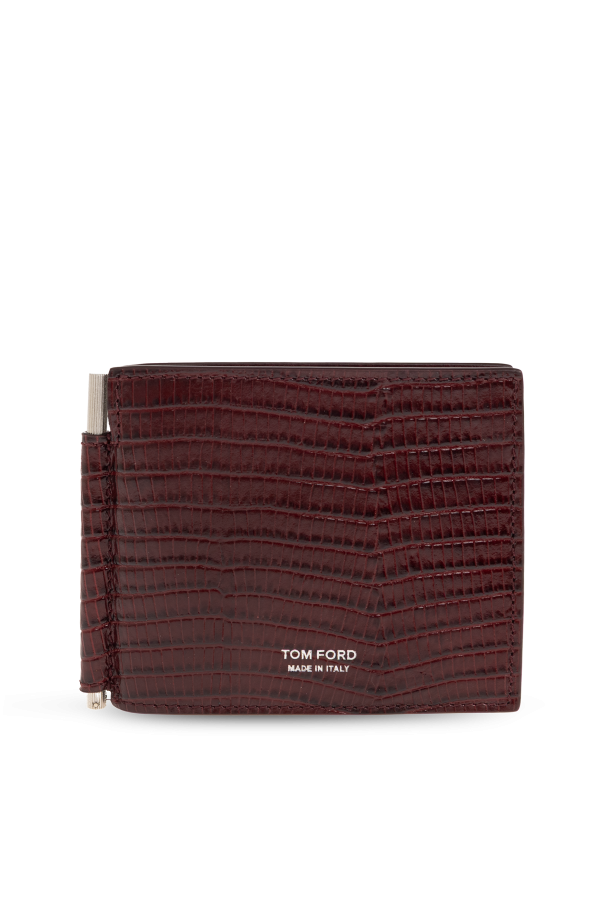 Leather wallet with a money clip od Tom Ford